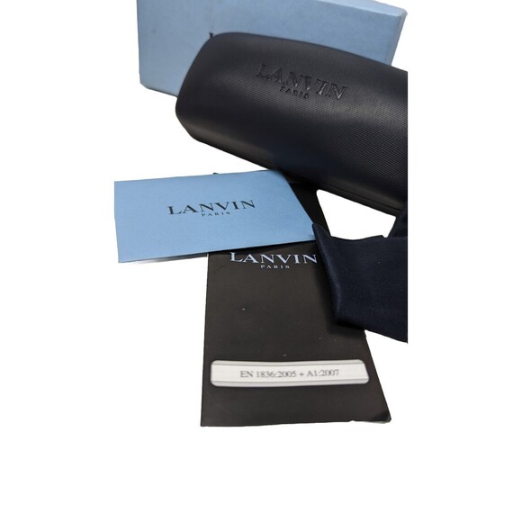 LANVIN SLN504 SLN 504 Black Sunglasses 57-16-140 col 0700 Square Tinted case - Picture 9 of 10